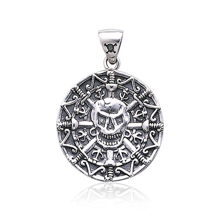 Pirate Skull Coin Pendant TP3097 - Jewelry