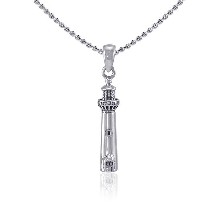 Cape May Lighthouse Silver Pendant TP3164 - Jewelry
