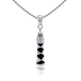 Cape Lookout Lighthouse Silver Pendant TP3168 - Jewelry