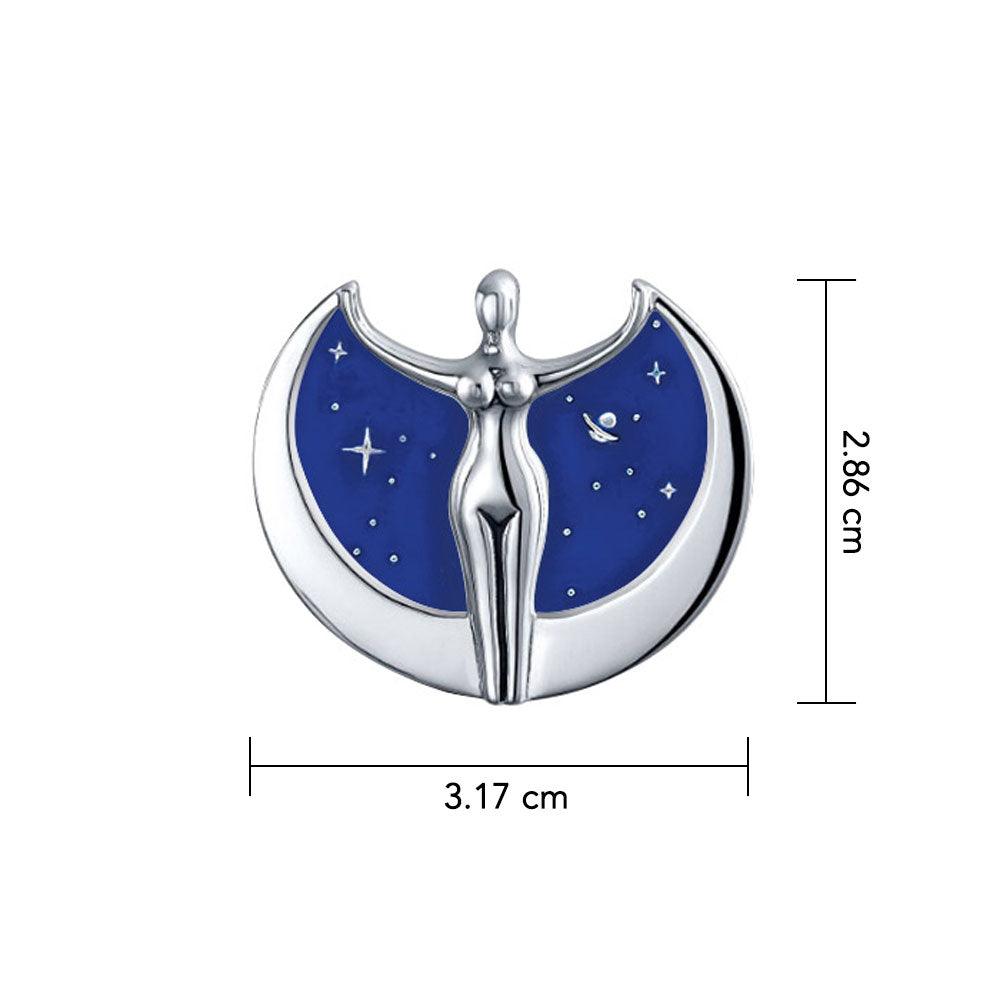 Oberon Zell Astra Star Goddess Pendant with Enamel TP3198 - Jewelry