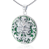 Silver Green Man Pendant by Oberon Zell TP3201 - Jewelry