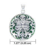 Silver Green Man Pendant by Oberon Zell TP3201 - Jewelry