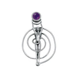 Spiral Goddess With Gem Pendant TP3231 - Jewelry
