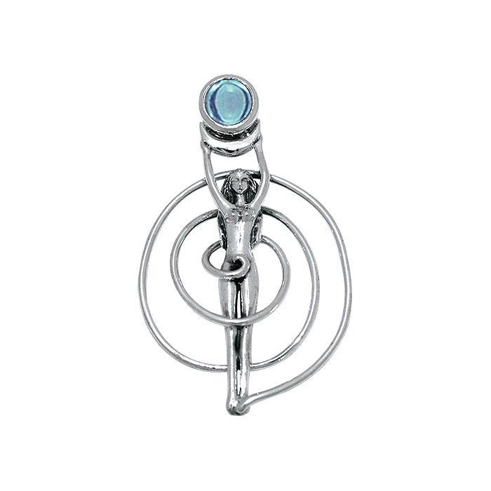 Spiral Goddess With Gem Pendant TP3231 - Jewelry