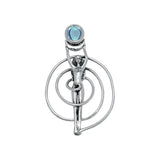 Spiral Goddess With Gem Pendant TP3231 - Jewelry