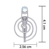 Spiral Goddess With Gem Pendant TP3231 - Jewelry