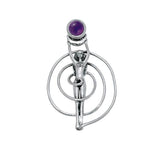 Spiral Goddess With Gem Pendant TP3231 - Jewelry