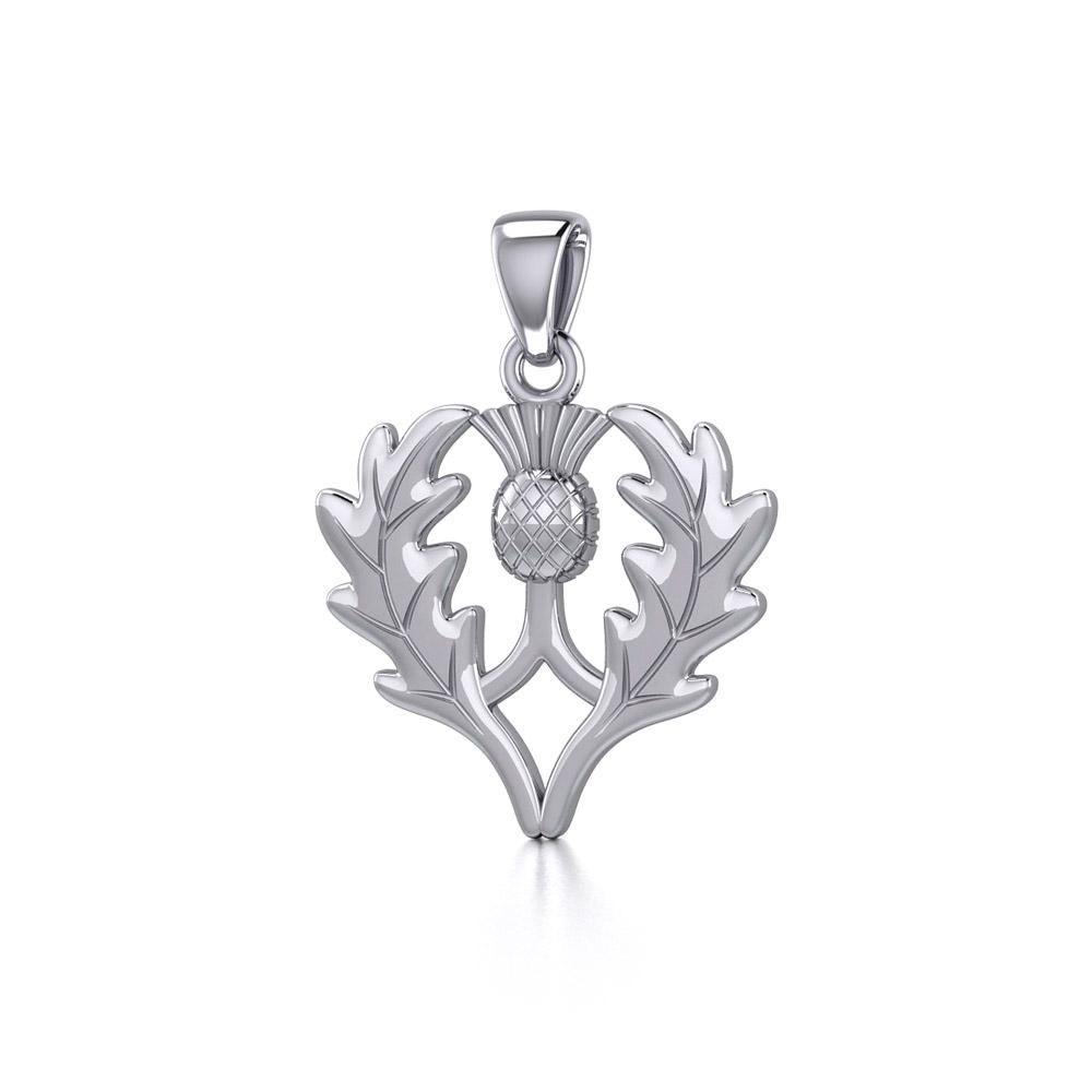 Scottish Thistle Silver Pendant TP3258 - Jewelry