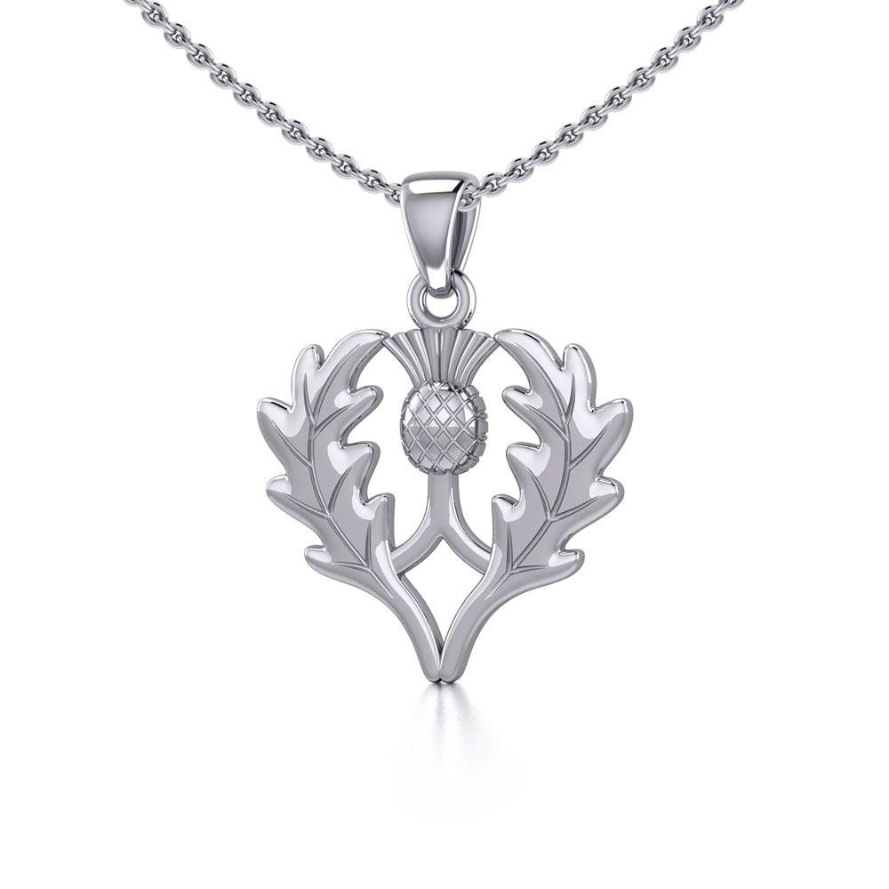 Scottish Thistle Silver Pendant TP3258 - Jewelry