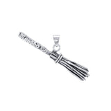 Silver Broomstick Pendant TP3303 - Jewelry