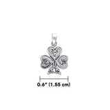 Celtic Knotwork Shamrock Silver Pendant TP3419 - Jewelry