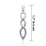 Celtic Knotwork Twist Silver Pendant TP343 - Jewelry