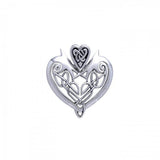 Joyous Heart Celtic Knotwork Silver Pendant TP3444 - Jewelry