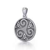 Celtic Triple Spiral Trinity/Triquetra Silver Pendant TP345 - Jewelry