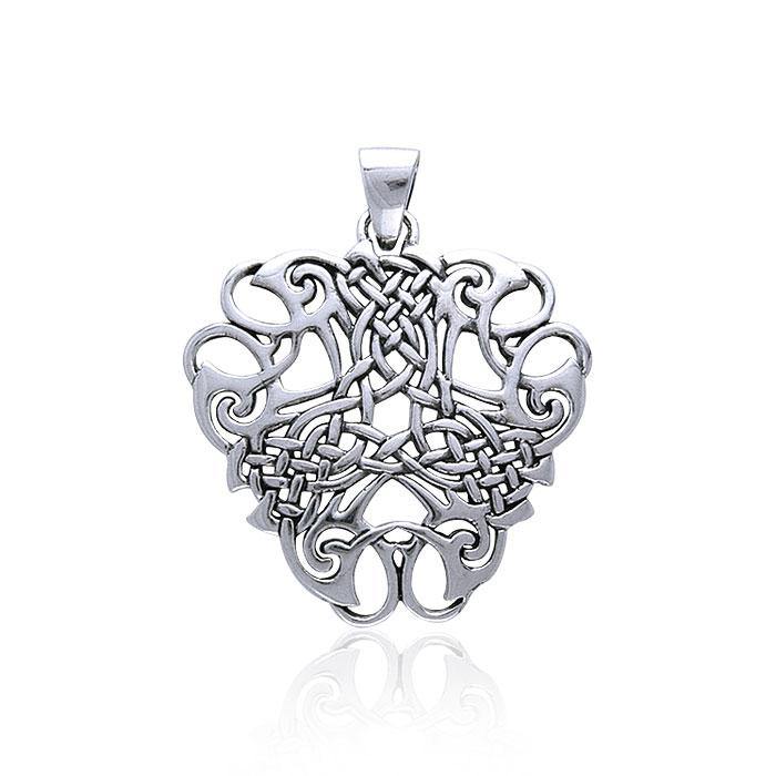 Contemporary Celtic Knotwork Silver Pendant TP3479 - Jewelry