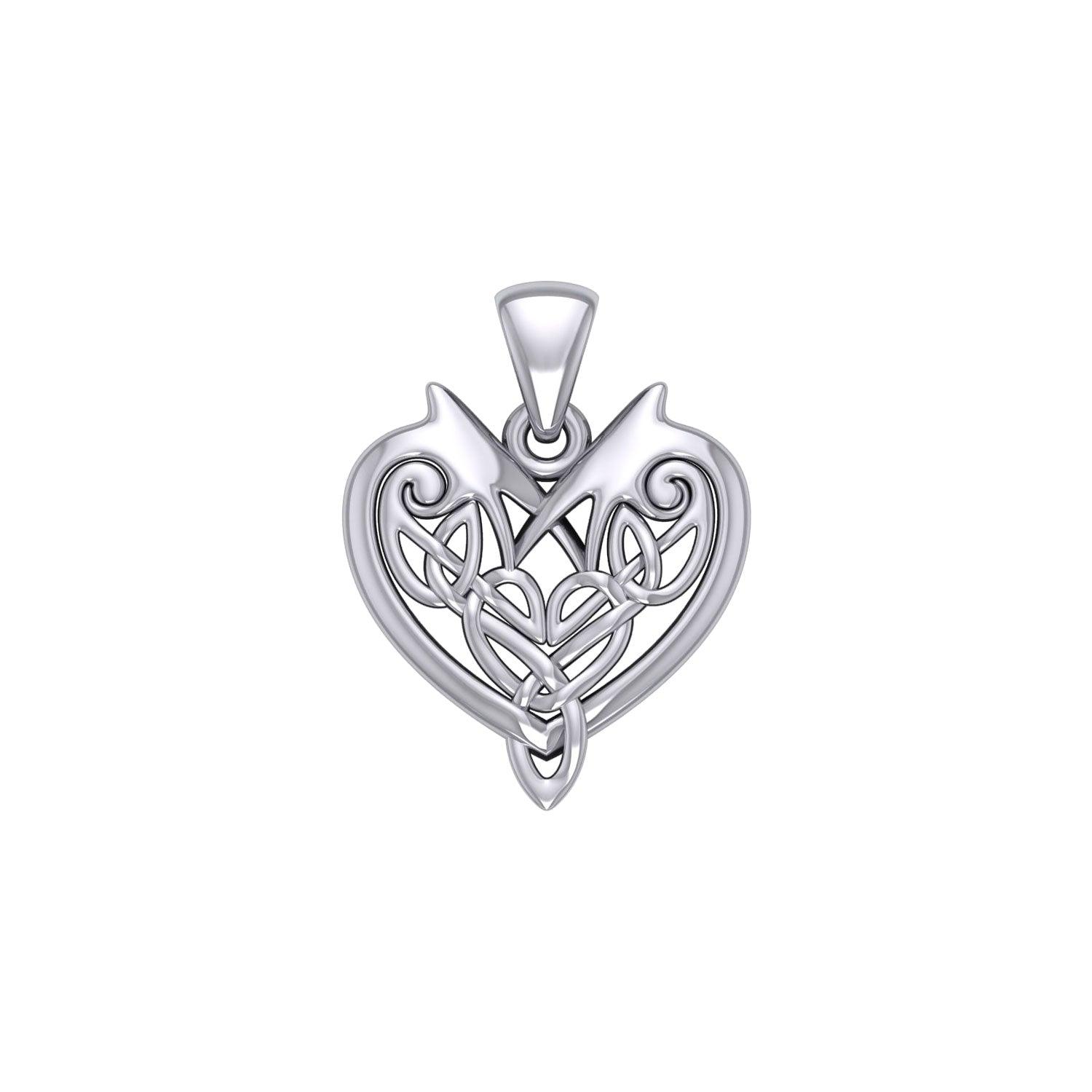 Joyous Celtic Heart Silver Pendant TP3515 - Jewelry