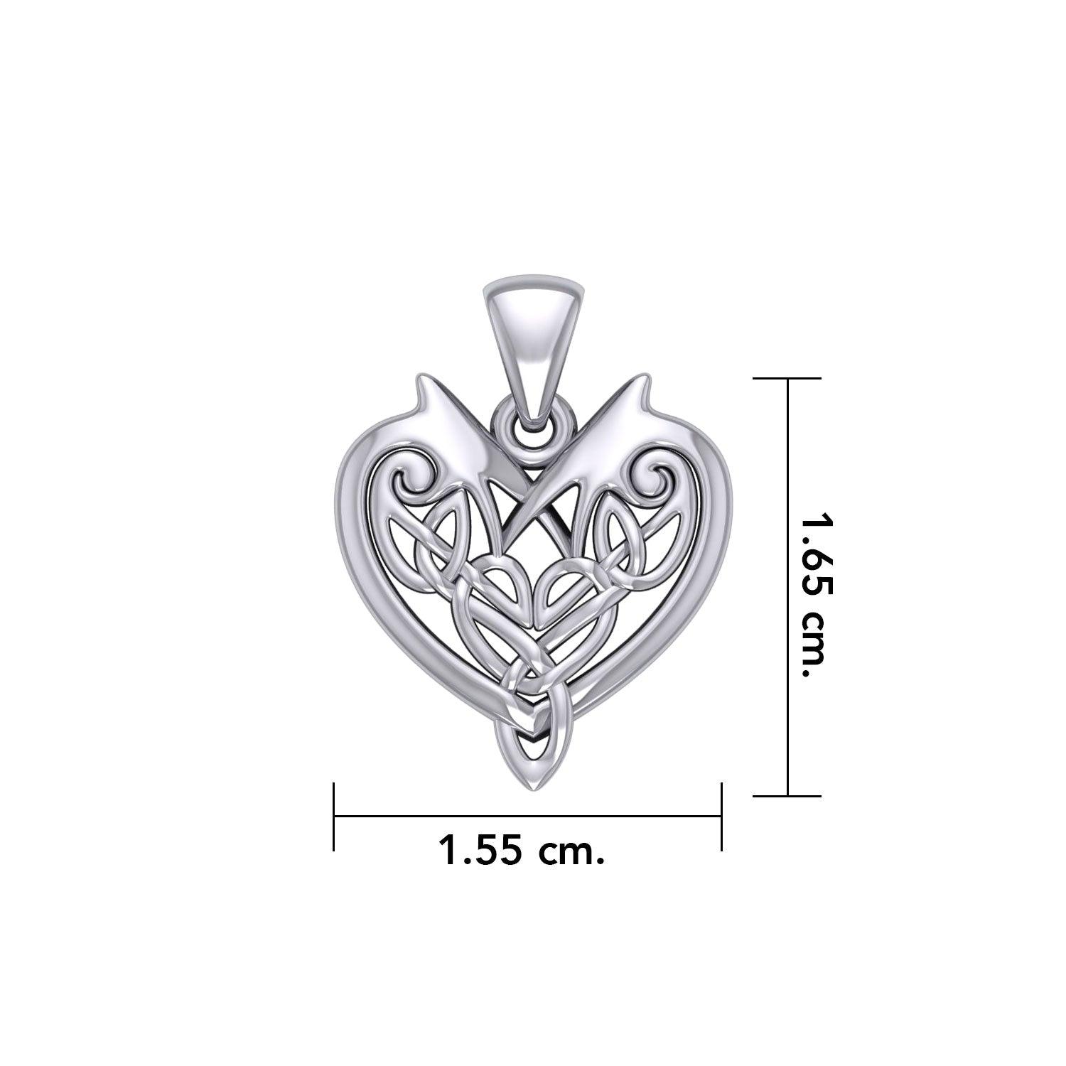 Joyous Celtic Heart Silver Pendant TP3515 - Jewelry