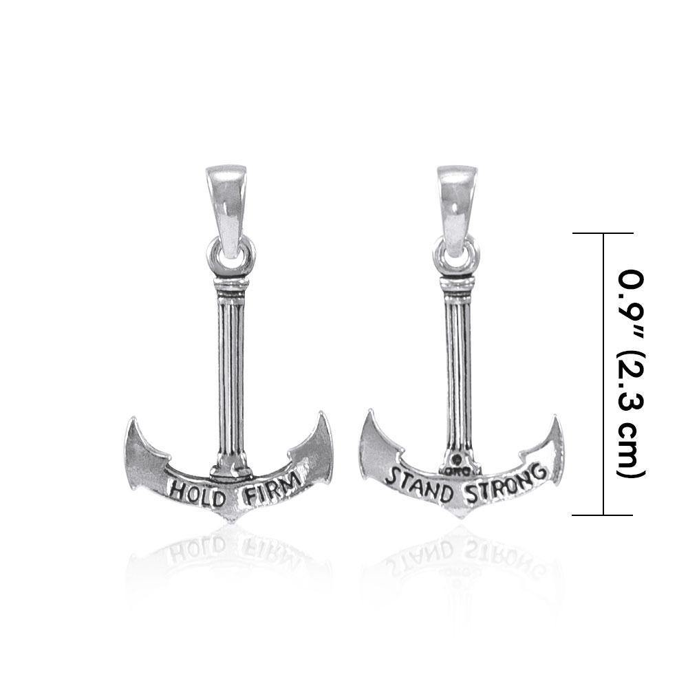 Stand Strong and Hold Firm Anchor Silver Pendant TP3544 - Jewelry