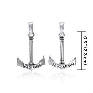 Stand Strong and Hold Firm Anchor Silver Pendant TP3544 - Jewelry