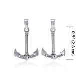 Stand Strong and Hold Firm Anchor Silver Pendant TP3544 - Jewelry