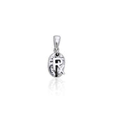 Rx Coffee Bean Silver Pendant TP386
