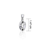 Exclamation Mark Coffee Bean Silver Pendant TP389 - Jewelry