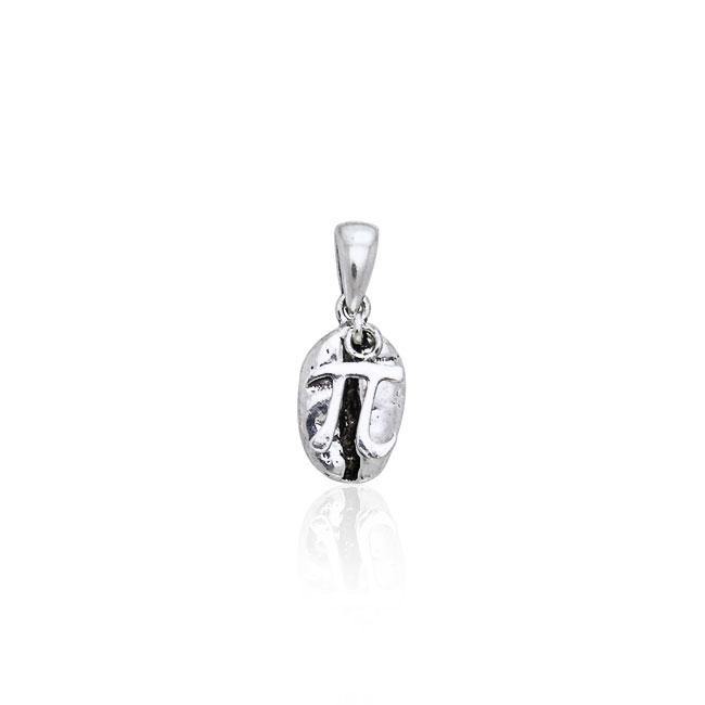Pi symbol Coffee Bean Silver Pendant TP395 - Jewelry