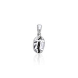 Pi symbol Coffee Bean Silver Pendant TP395
