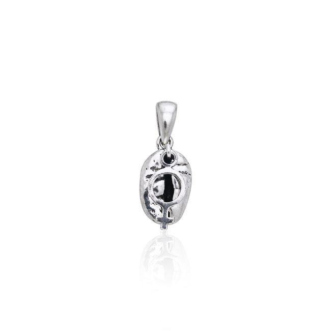 Female Symbol on Coffee Bean Silver Pendant TP398 - Jewelry