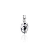 Female Symbol on Coffee Bean Silver Pendant TP398