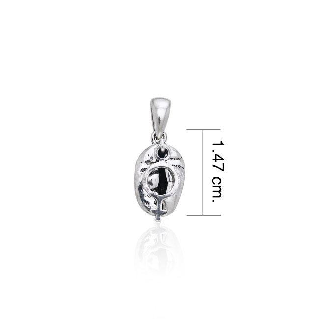 Female Symbol on Coffee Bean Silver Pendant TP398 - Jewelry