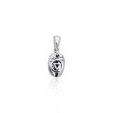 Pride Symbol on Coffee Bean Silver Pendant TP399