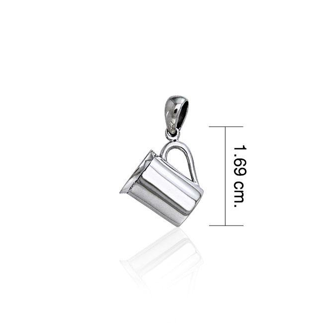 Coffee Cup Silver Pendant TP445 - Jewelry