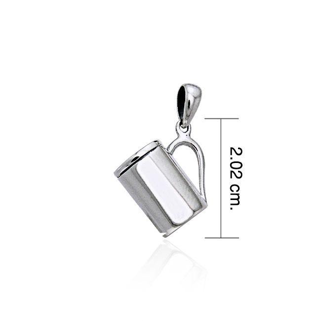 Coffee Cup Silver Pendant TP446 - Jewelry