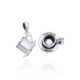 Coffee Cup Set Silver Pendant TP449 - Jewelry