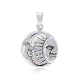 Sun Moon Flip Pendant TP574 - Jewelry