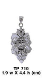 Green Man Silver Pendant TP710 - Jewelry