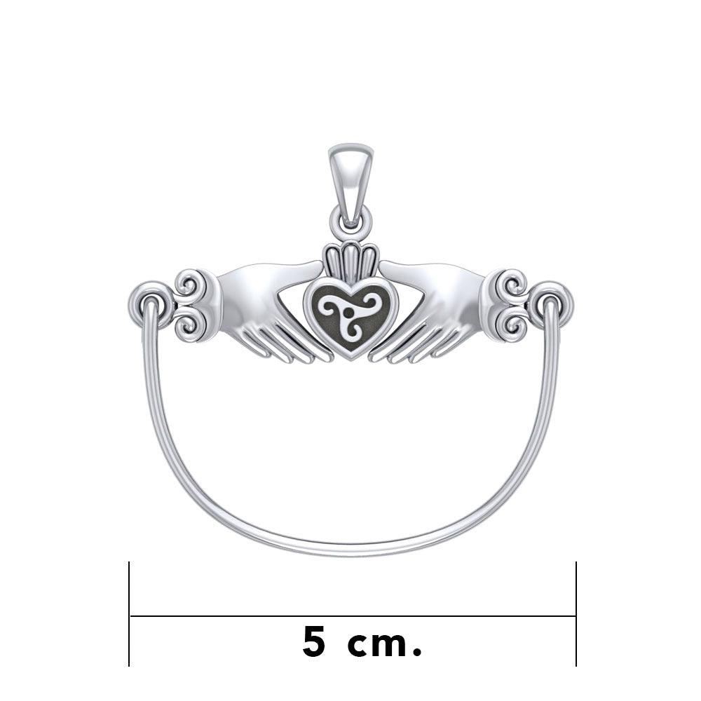Celtic Triskele Claddagh Charm Holder Pendant TP942 - Jewelry