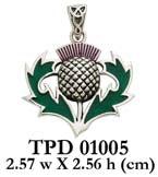 Alba Thistle Silver Pendant TPD1005 - Jewelry