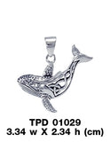 Celtic Whale Silver Pendant TPD1029