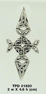 Celtic Cross Silver Pendant TPD1820 - Jewelry