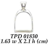 English Stirrup Silver Pendant TPD1830 - Jewelry