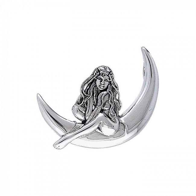 Child of the Moon Fairy Silver Pendant TPD030 - Jewelry