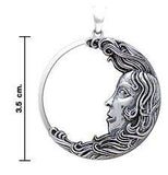 Moon Goddess Silver Pendant By Oberon Zell TPD3503 - Jewelry