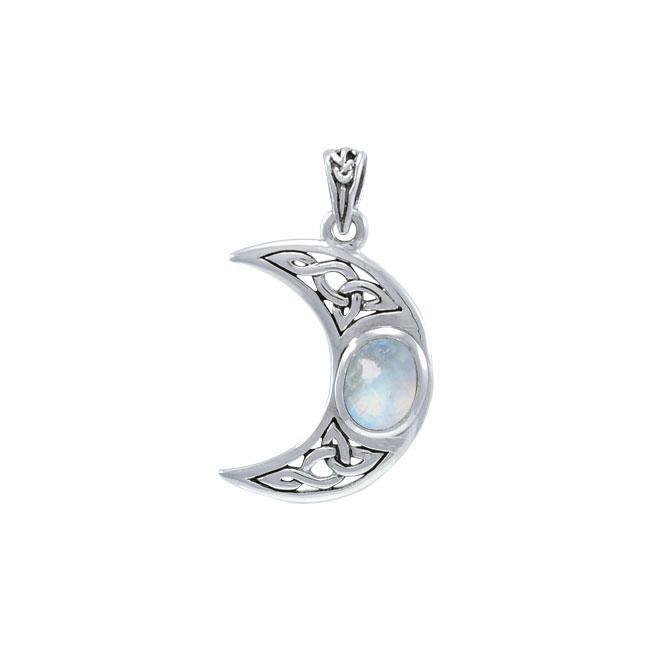 Blue Moon Silver Pendant with Gemstone TPD4056 - Jewelry