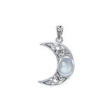Blue Moon Silver Pendant with Gemstone TPD4056 - Jewelry