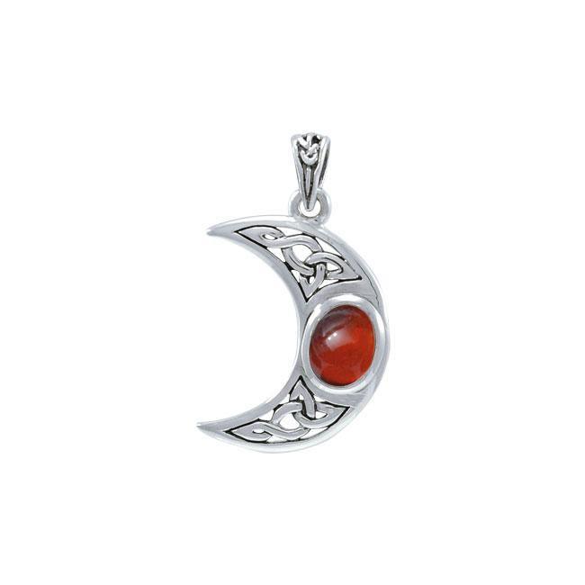 Blue Moon Silver Pendant with Gemstone TPD4056 - Jewelry