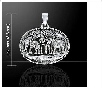 Elephant Herd Pendant TPD4081 - Jewelry