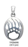 Bear Paw Sterling Silver Pendant TPD4090 - Jewelry