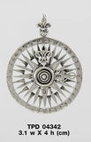 Celtic tradition in Fleur-de-Lis Sterling Silver Rose Compass Jewelry Pendant TPD4342 - Jewelry